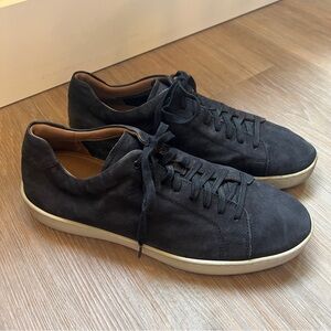 Vince Black Leather Low Top Sneakers Lace Up Casual Shoes Men’s 13